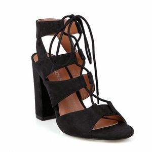 Frog Lace-up High Heels Women's Sandals